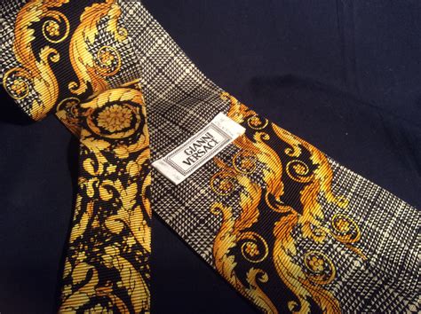 versace floral silk tie|men's Versace ties.